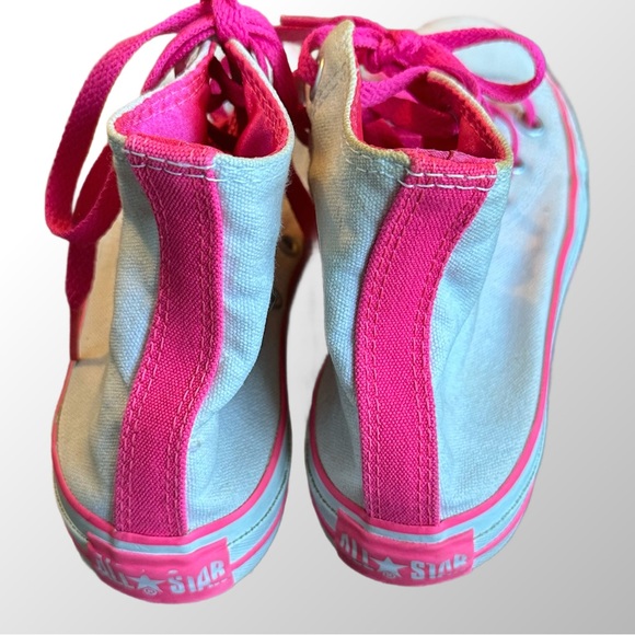 Converse Chuck Taylor All Star Specialty High Top Cream & Pink Sneakers, Size 6 - Picture 4 of 8